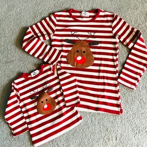 Mommy & Me Reindeer Matching Long Sleeves S & 18M